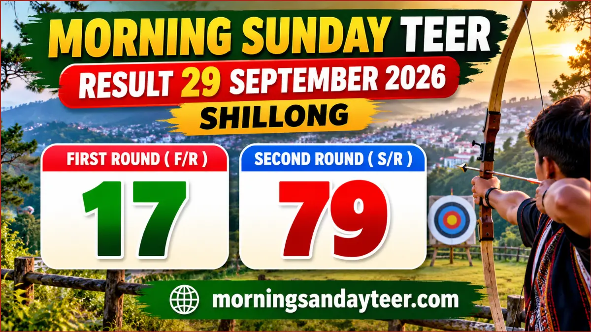 Morning Sunday Teer Result 29 September 2026: Shillong F/R & S/R